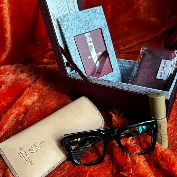 Jacques Marie Mage Men’s Black Thick-Rimmed Glasses with tortoiseshell arms - Picture 4 of 16